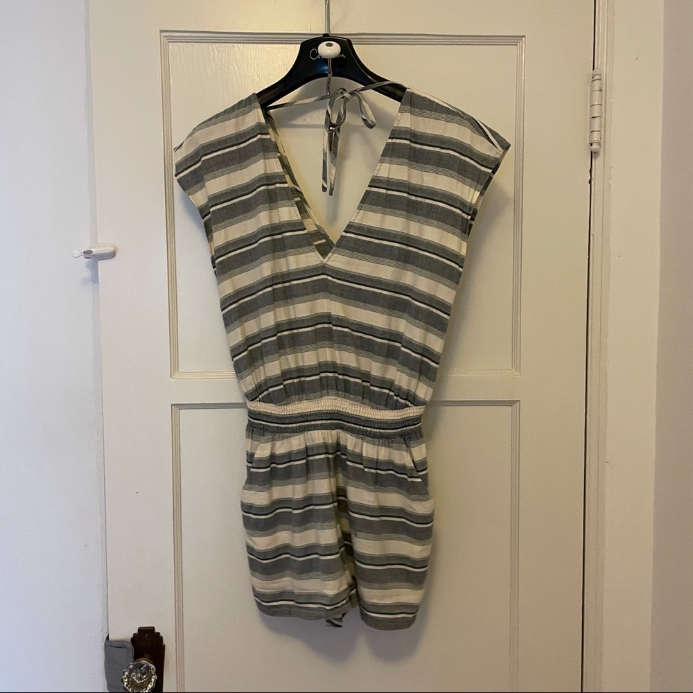 Madewell striped romper coverup, XS